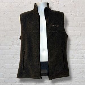 Columbia Men’s Sweater Fleece Vest Gray Charcoal Size Small Full Zip